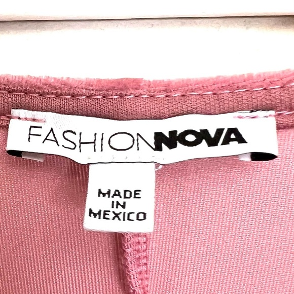 Fashion Nova Pink Velvet Wrap Maxi Dress Size XS - Picture 5 of 6